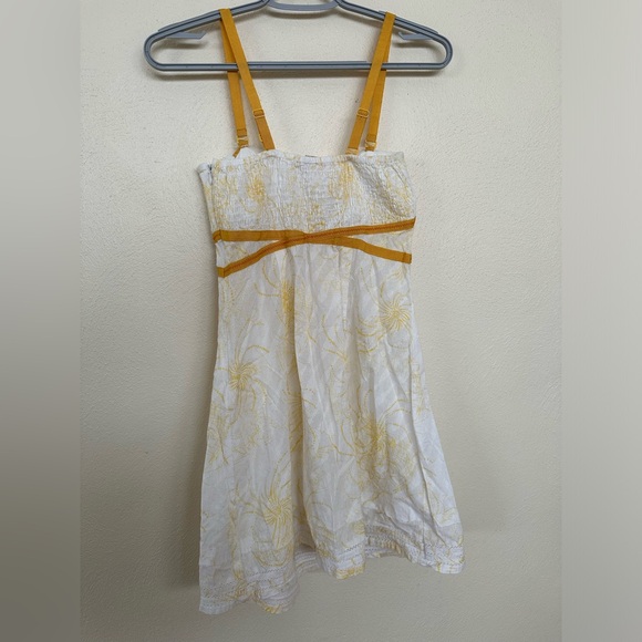 Free People "Dreamer" Yellow Ribbon Cotton Sundress Size 0 - Picture 7 of 11